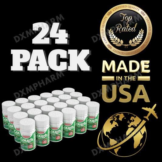 24 Pack RoboTablets Cough Suppressant Tablet 100 Doses Dextromethorphan 30mg