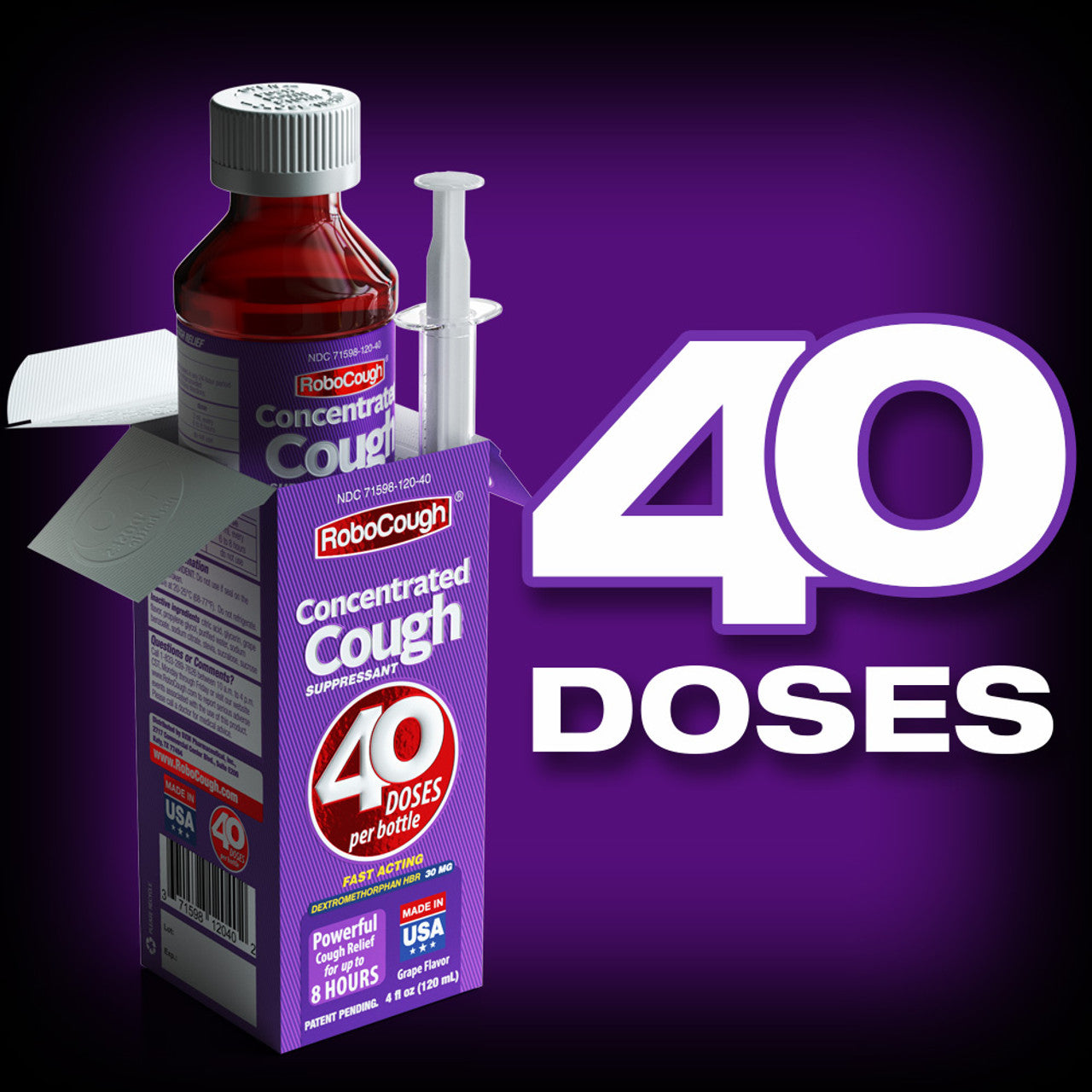 Robocough 2 Pack Grape Flavor Concentrated Cough Suppressant
