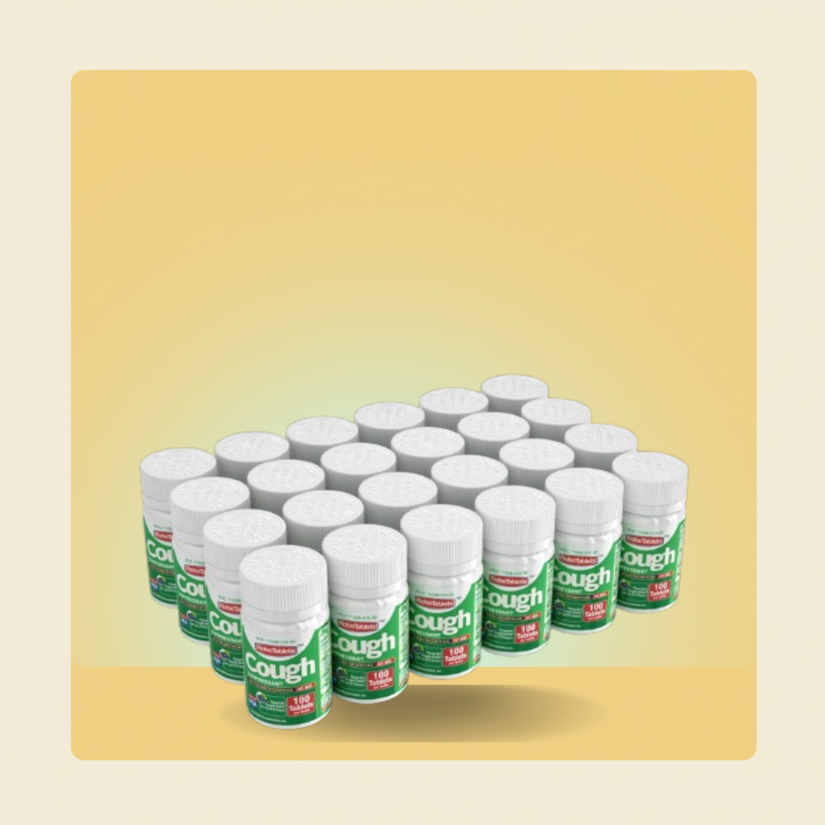 24 Pack RoboTablets Cough Suppressant Tablet 100 Doses Dextromethorphan 30mg